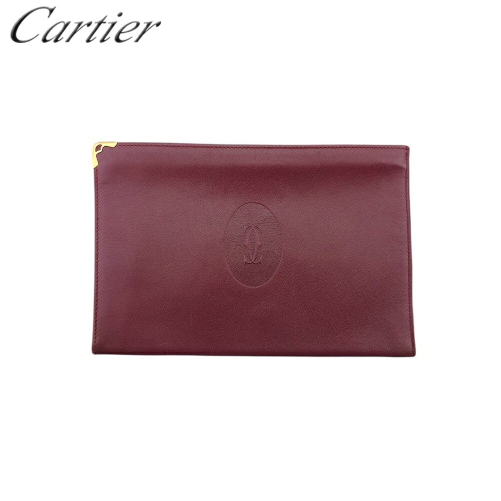 カルティエ ポーチ 化粧ポーチ レディース メンズ マストライン Cartier 中古