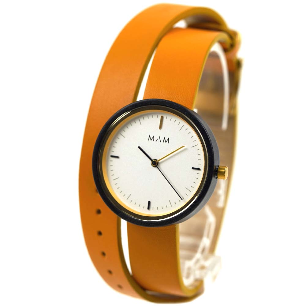MAM マム 腕時計 レディース メンズ パック Pack 692 エクストラロング ベジタブルタンニンレザー サファイアガラス エボニー 黒檀 ウッドケース 木 MAM692