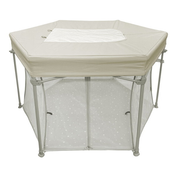 シンセーインターナショナル 屋根つきおりたたみペットサークル わんパーク ベージュ