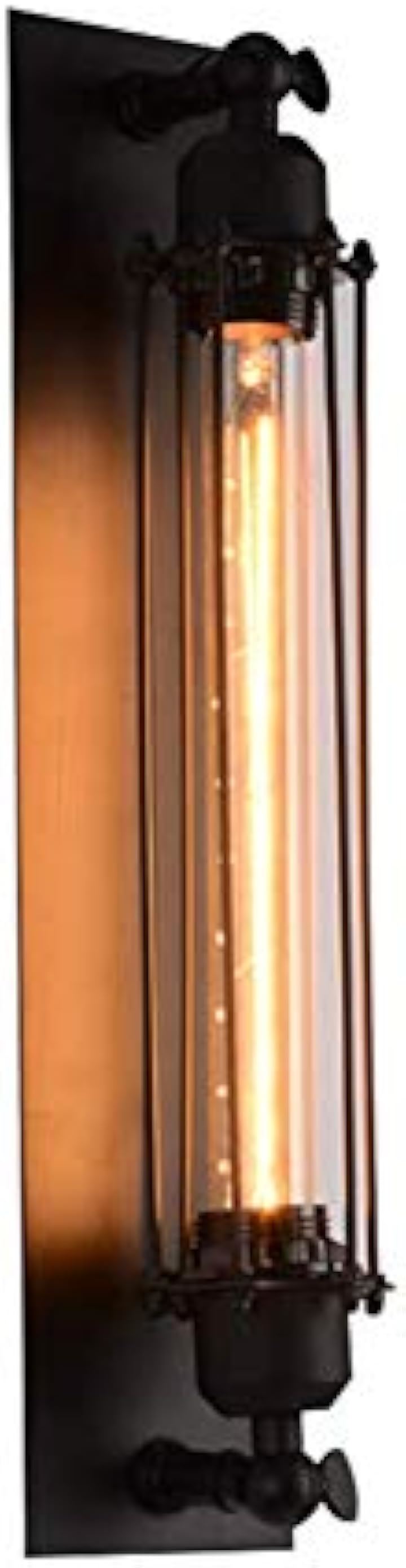 KY LEE ブラケットライト 鉄製照明器具 工業用 ロフト 金属製のランタン アンティーク調照明 玄関 階段 屋内適用 E26電球対応 電球別売り インテリア(WAL-0040)