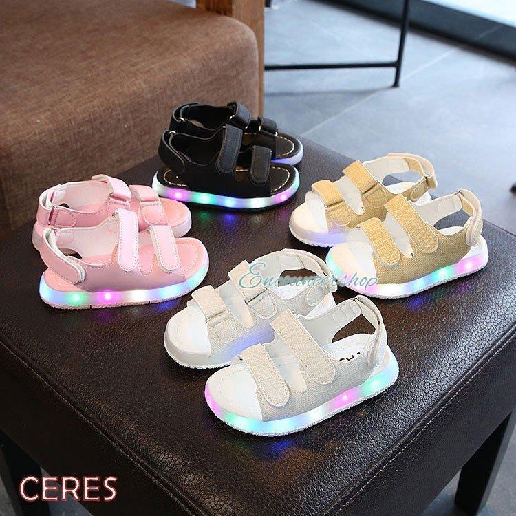 【即納】光る靴 子供 サンダル 靴 LED ダンス ヒップホップ 夏 キッズ 女の子 4,610円
