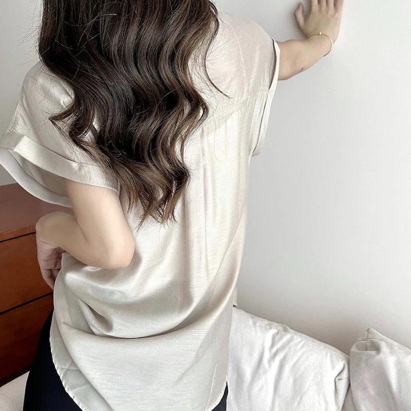 超,高評価2024 新しい夏のシャツ女 カジュアル 通勤 シャツ