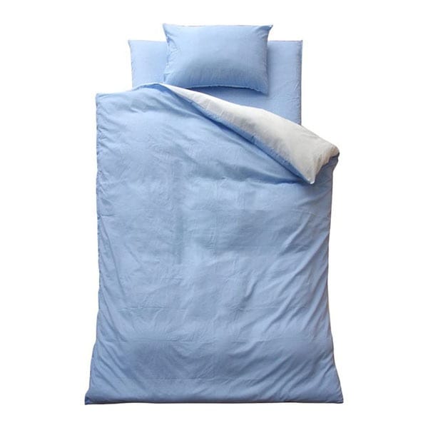 1380000001663 布団カバー 4点セット 無地 リバーシブル リバDカバー4点IT ブルー/ライトブルー ダブル メーカー直送