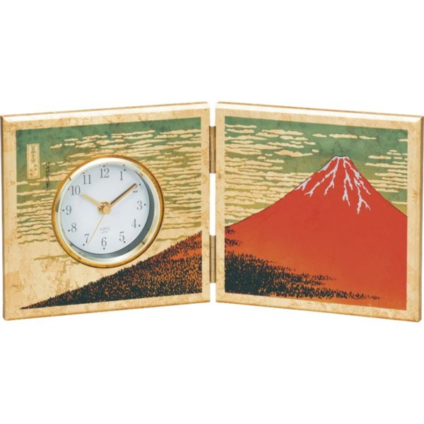 使い勝手の良い 屏風時計 / 金箔 赤富士 16851 新 ギフトセット 使い勝手の良い 屏風時計 / 金箔 赤富士 16851 新 ギフトセット