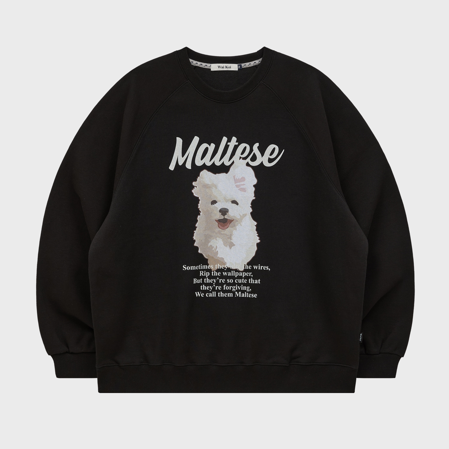 Maltes GOOREUM Raglan Sweatshirt BLACK