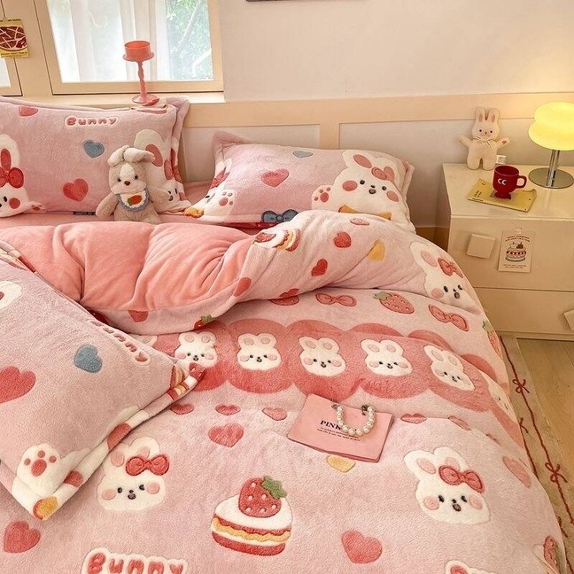 冬用 布団カバー 厚手 ベッドカバー 暖かい 抗菌防臭 毛布 ダブルサイズ 掛け布団カバー 洗える 寝具 ベッド用品 プレゼント シングル セミダブル ダブル 韓国ファッション