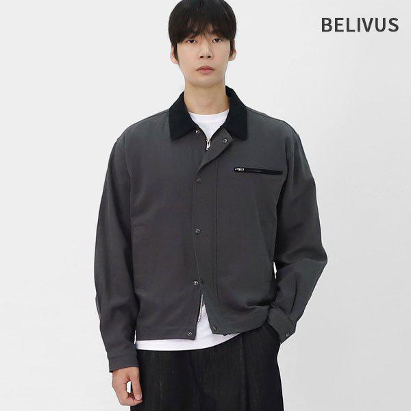 メンズ秋のデイリーな変わりやすい季節のツートンコットンジャンパーポケットシャツポイントカラー ジャケット BRAT111