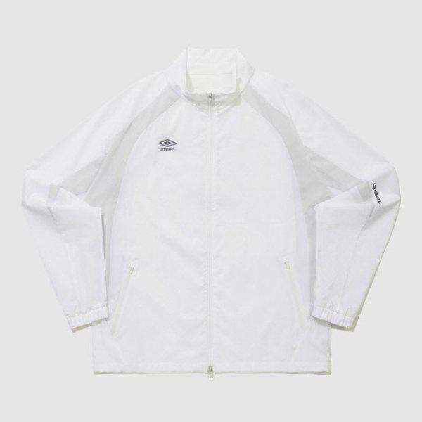 ウインドブレーカー KQF UQ223SJK52-WHT ダブルカット スタンネック ウインドブレーカー ジャケット / WHITE