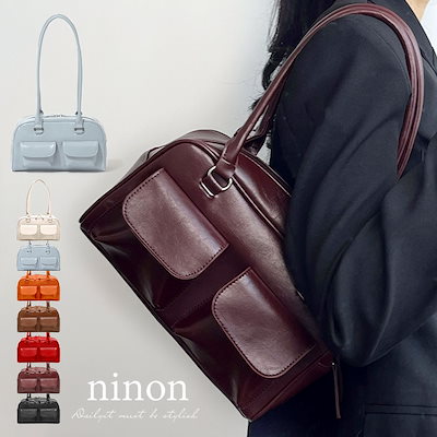 Qoo10] ninon ハンドバッグ レディース ボストンバッグ