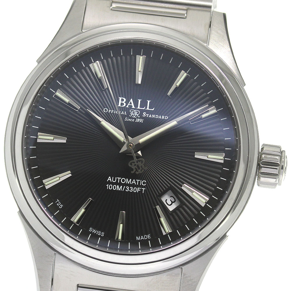ボールウォッチ BALLWATCH NM2098C-S6J-BK ファイアーマン ヴィクトリー デイト 自動巻き メンズ 極美品 保証書付き_849895【中古】