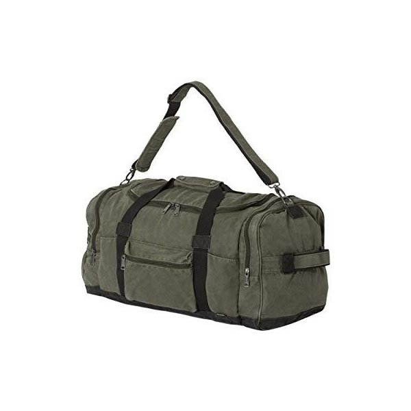 DRI DUCK 1040 Expedition Canvas Hiking Camping Travel Duffel Bag 60L (Fatigue/Black) 並行輸入品