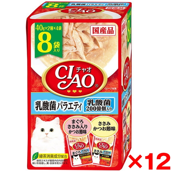 12個セット CIAO パウチ 乳酸菌バラエティ 40g×8袋