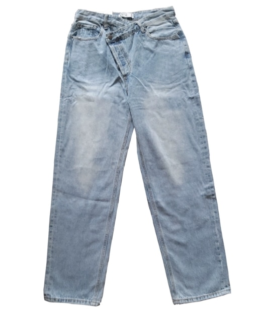 レディース パンツ ボトムス デニム Gパン フルレングス ストレート ストリート ヒップホップ ポケット アメカジ ウォッシュ シンプル カジュアル おしゃれ かっこいい こなれ感 ラフ