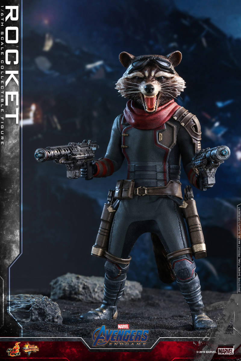 新品未開封HOTTOYS ホットトイズ 1/6 MMS548『アベンジャーズ／エンドゲーム』 フィギュア　ロケット Avengers Endgame - Rocket