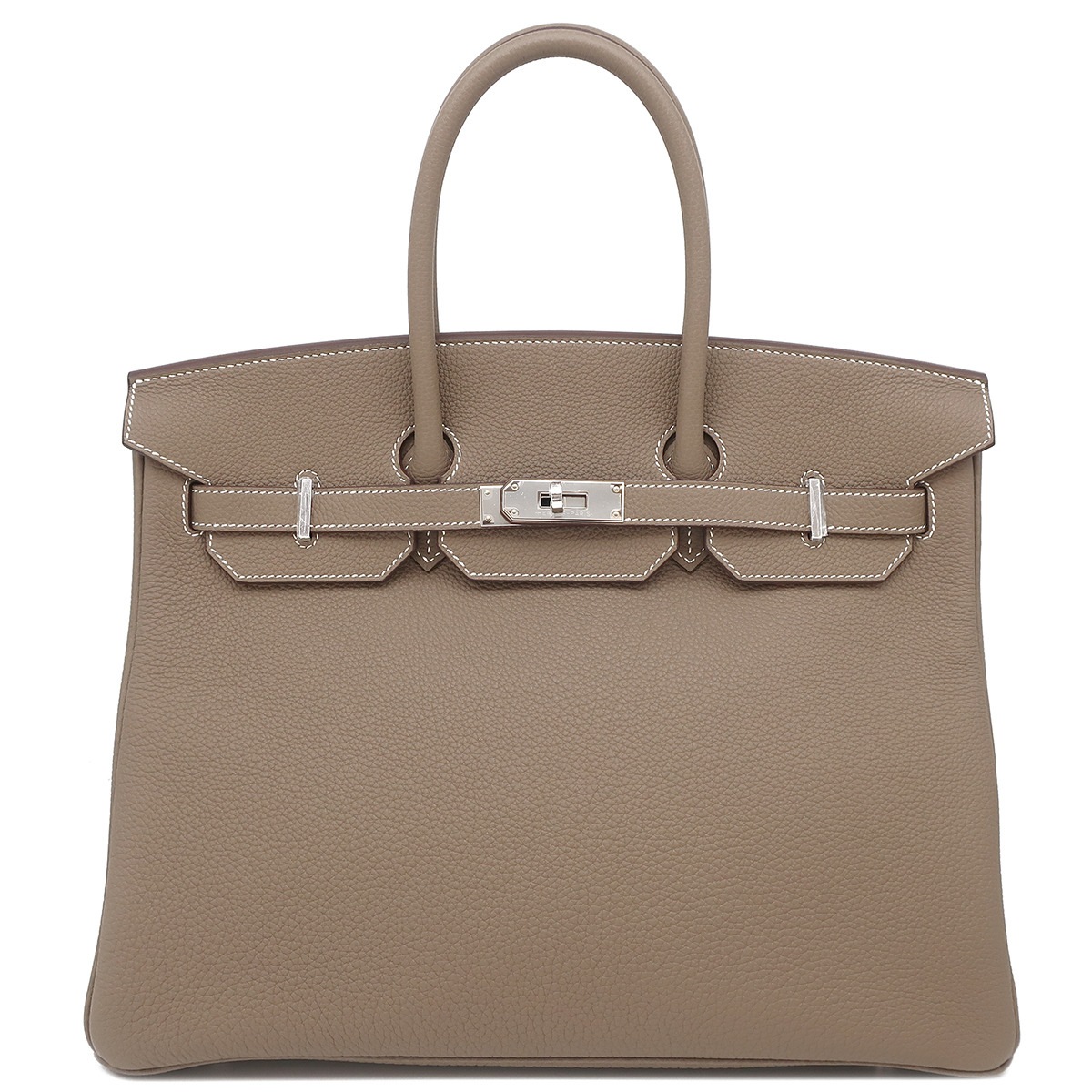 エルメス HERMES ハンドバッグ バーキン35 トゴ エトゥープ シルバー金具 新品 未使用 グレージュ K刻印（2025年製） 【箱】【中古】