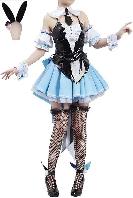 タイムセール兎田ぺこら 新衣装 コスプレ衣装 お盆 コスチューム 仮装 プレゼント 祭り 変装 コスプレ 髪飾りウィッグ付き今すぐ注文して割引を受ける