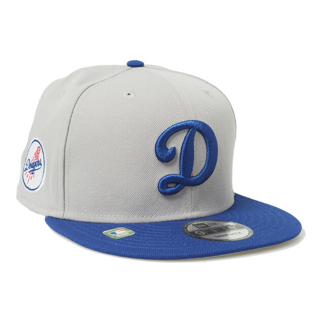 [即納]USモデル NEWERA ニューエラ 9FIFTY LOS ANGELES DODGERS ロサンゼルス・ドジャース 帽子 CAP キャップ ハット サイドパッチ ツバ裏グレー グレ