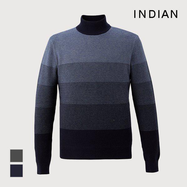 INDIAN 융본딩 하프넥 니트_MITBHYW9401