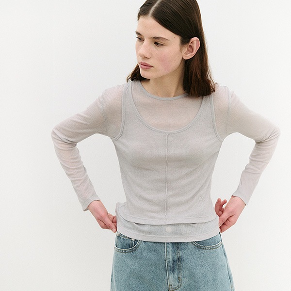 NUBASIC TENCEL T-SHIRT SET GRAY