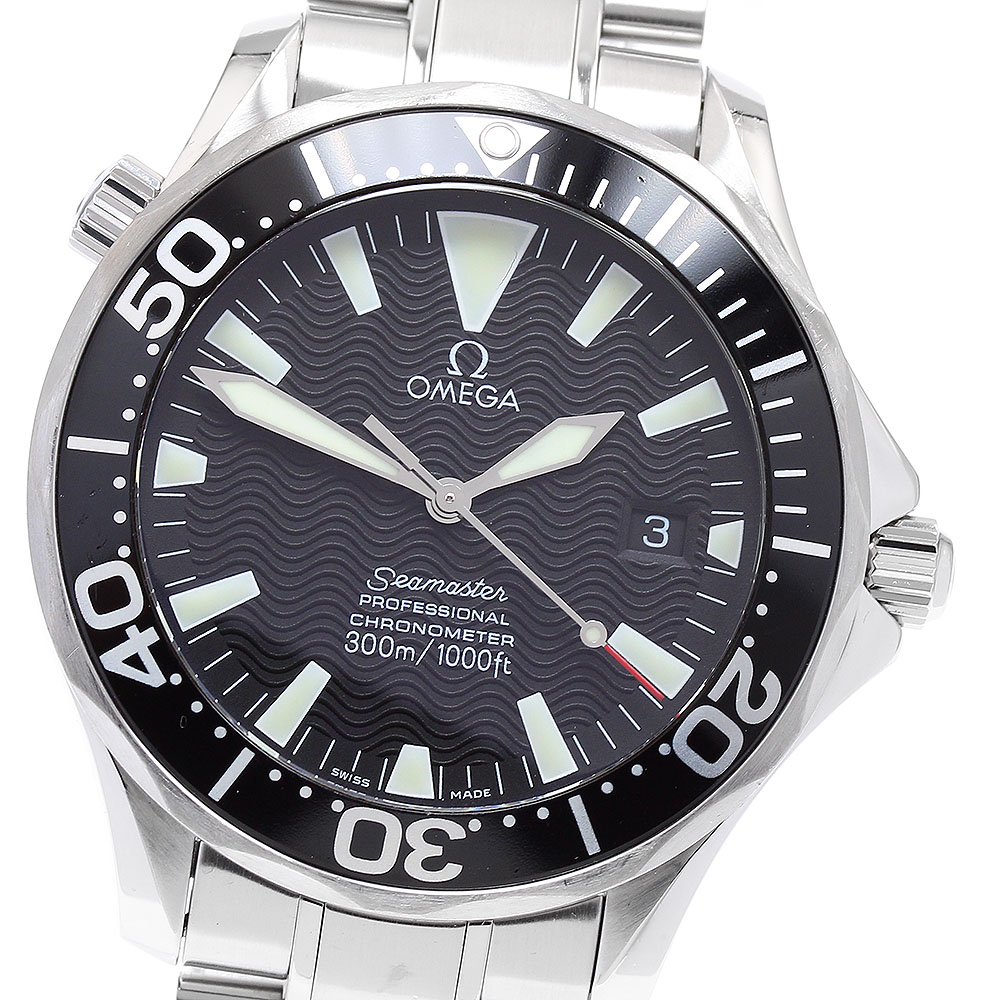 オメガ OMEGA 2254.50 シーマスター300 デイト 自動巻き メンズ 保証書付き_896263【中古】