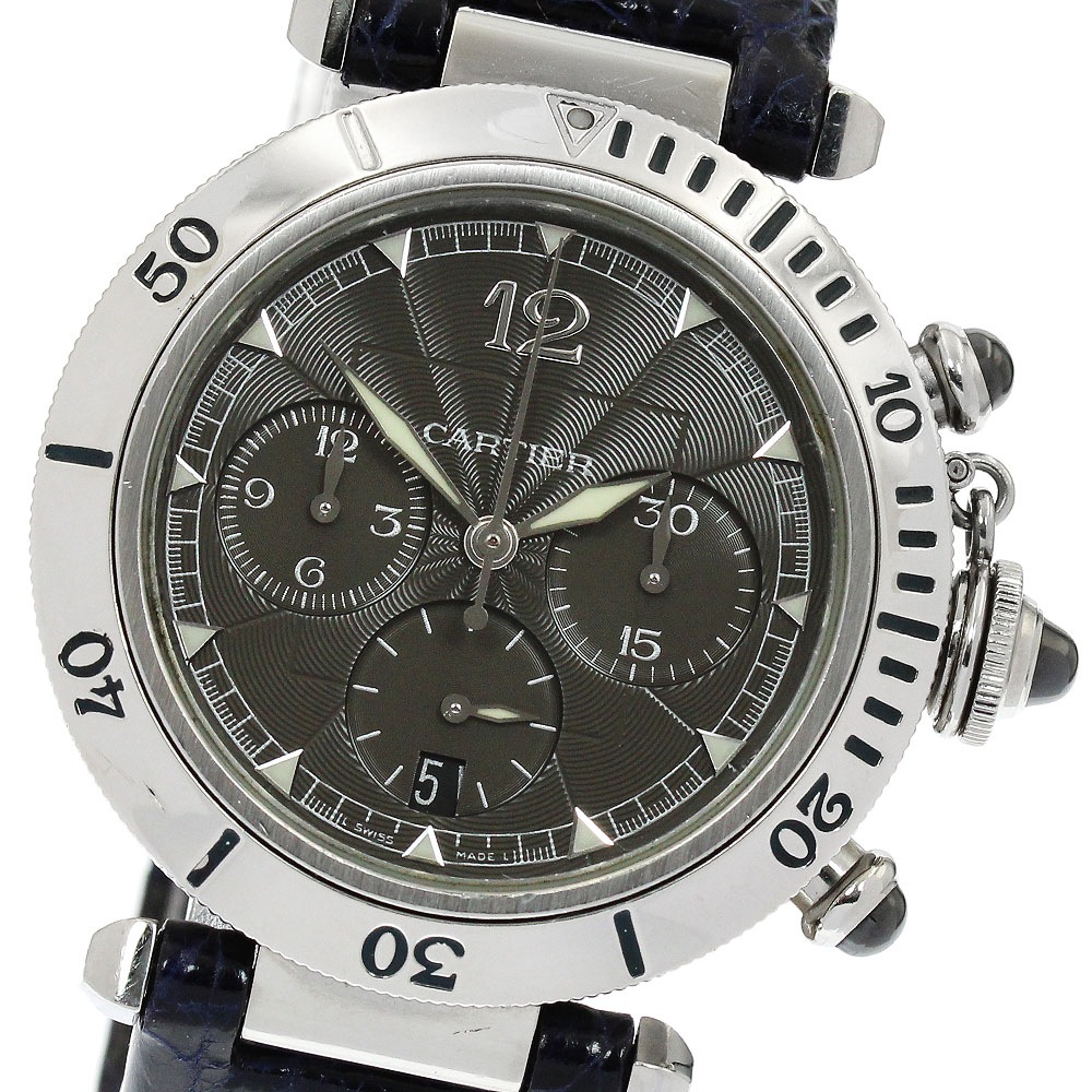 カルティエ CARTIER W3105155 パシャ 38ミリ クロノグラフ デイト 自動巻き メンズ _903728【中古】