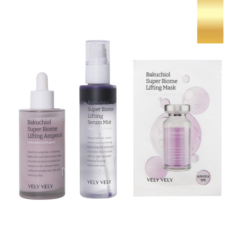 [企画セット]バクチオール スーパーバイオーム リフティング アンプル 100ml+ミスト100ml+マスクパック10枚