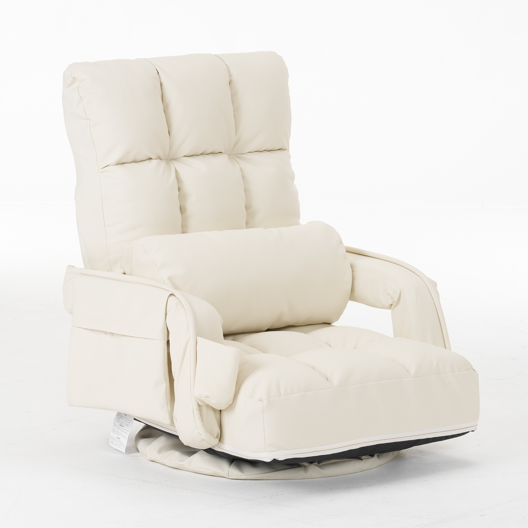 回転式座椅子 肘掛け ハイバック 座いす リクライニング 1人掛けソファー フロア ソファー リラックスチェア 折りたたみ リクライニングチェアー ファブリック 座イス おしゃれ 椅子 チェアー いす