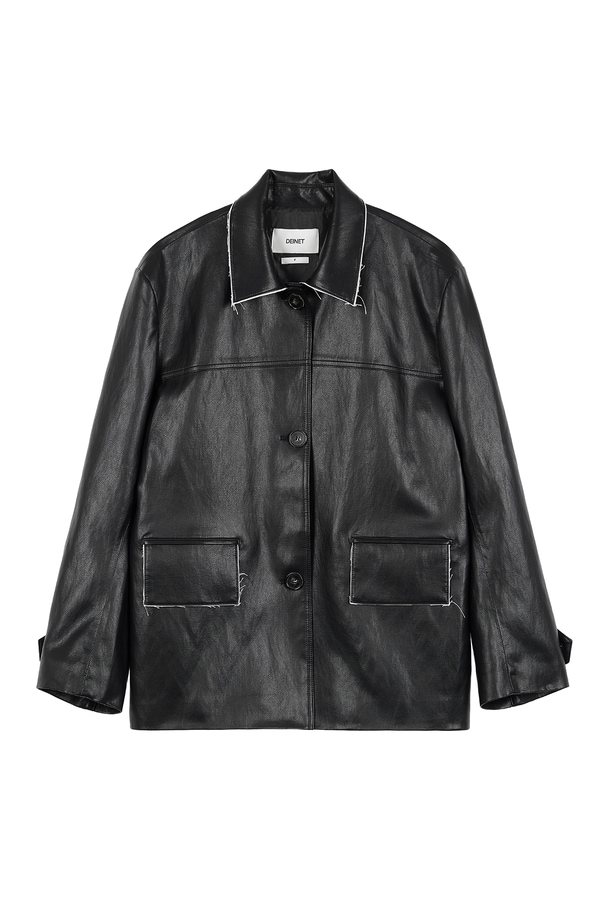 【DEINET】 EDGE SINGLE LEATHER JACKET : BLACK