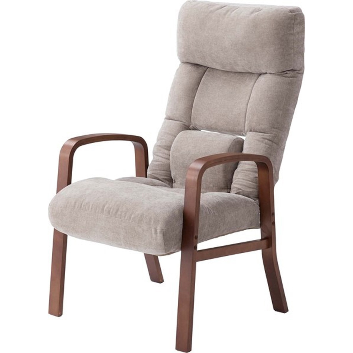 リクライニングチェア ハイバックタイプ LSS-37 高座椅子 座椅子 ハイバック 背部 7段階リクライニング 頭・腰部 14段階リクライニング ヘッドレスト ランバーサポート シンプル リラックス