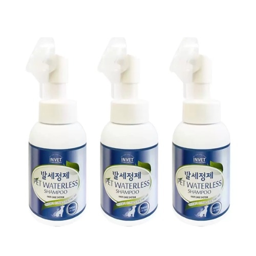 インベットウォーターレスペットフットクリーナー300ml x 3簡単な水なしの子犬フットクリーニング泡タイプウォーキング後