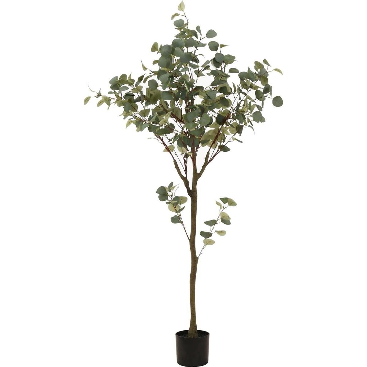 【I】不二貿易 フェイクグリーン インテリアグリーン ユーカリ 人工観葉植物 鉢植えタイプ 大型 41120