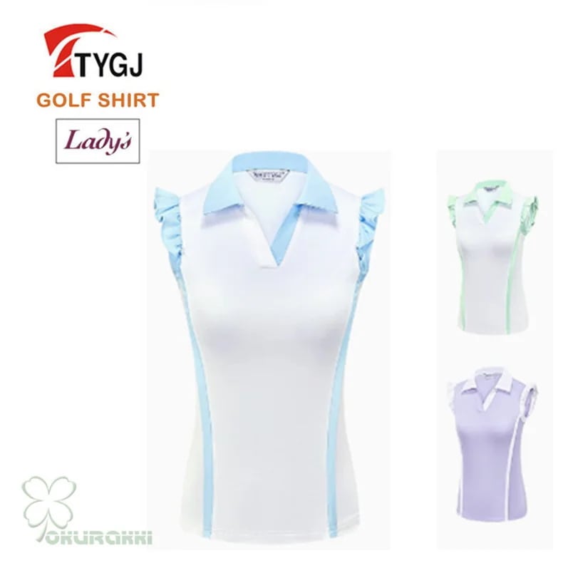 ゴルフ 半袖ポロシャツ ゴルフウェア 通気速幹 ストレッチ シャツ レディース ポロシャツ 春夏新作モデル2506gfshirt06