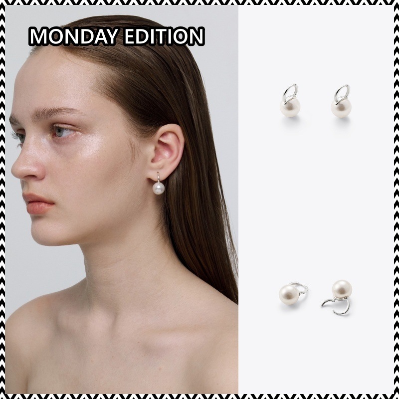 MONDAY EDITION KETTLE BELL PEARL EARRINGS