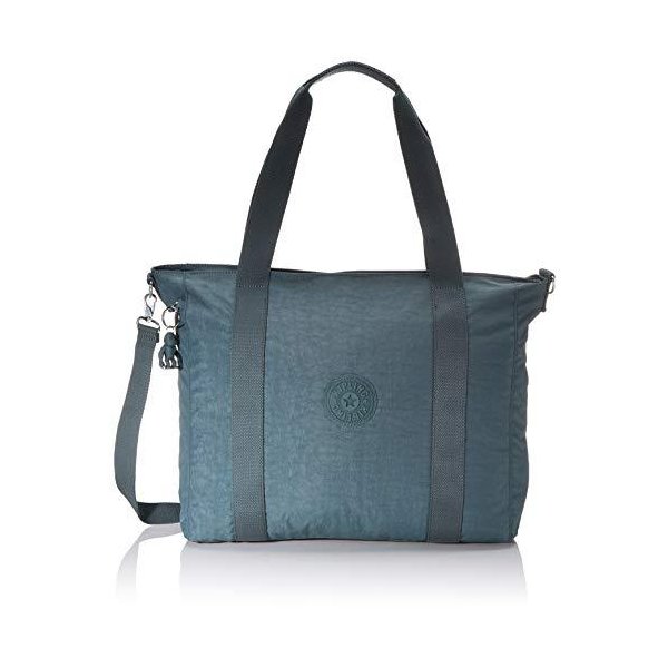 Kipling ASSENI Canvas & Beach Tote Bag， 49 cm， 20 liters， Green (Light Aloe) 並行輸入品