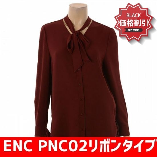 ENC PNC02リボンタイブラウスENBA74956O /プリントシャツ/ブラウス/ 韓国ファッション