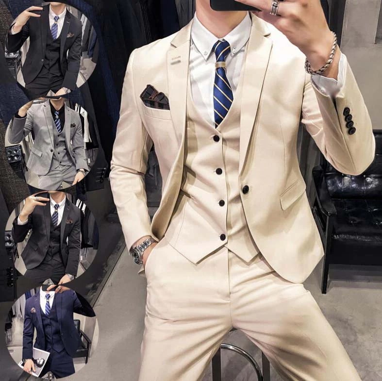 ビジネススーツメンズ3ピーススーツスリIムカジュアルスーツ3点セットジャケット+ベスト+パンツイギリス風結婚式スーツスーツセットシングルスーツ入学式卒業式入社通勤披露宴二次会紳士服大きいサイズ7XLま 12,269円