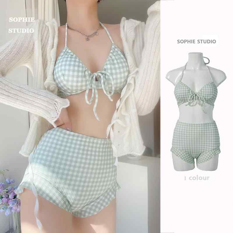 ビキニ 水着 レディース ファッション 夏 プール 海水浴 ビーチ レジャー スクエアネック 三角 セパレート フレンチ レトロ ハイエンド セクシー