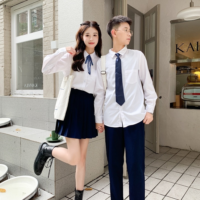 【1つ買うと10つ無料】ユニフォーム卒業シーズン学校の制服を着る秋の大学スタイルスポーツゲーム学生服セット