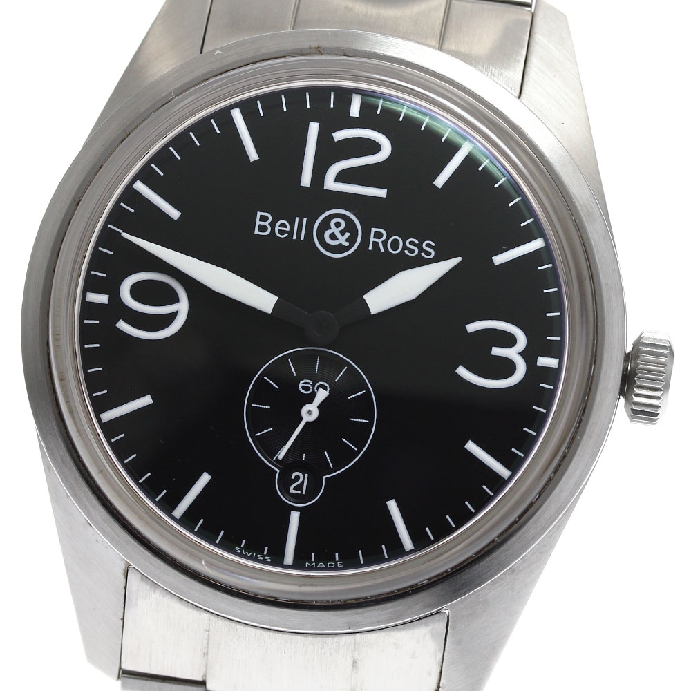 ベル＆ロス Bell＆Ross BR123-95-SS オフィサー スモールセコンド 自動巻き メンズ 良品 _898900【中古】その他 ブランド腕時計