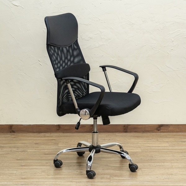 メッシュチェア ハイバック ブラック （BK） 組立品