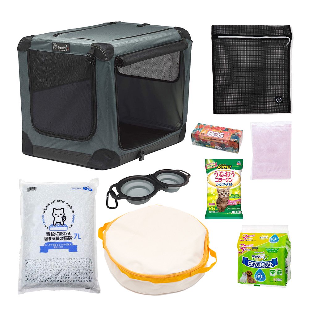猫用　防災グッズ　基礎セット（フード・水なしソフクレート色おまかせ）　災害　ＣＲＣ30―96―00―00―00