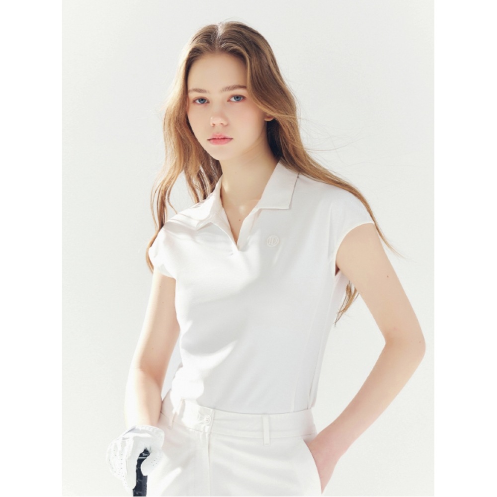 LORDLOAR キャップスリーブカラーショートスリーブ Tシャツホワイト