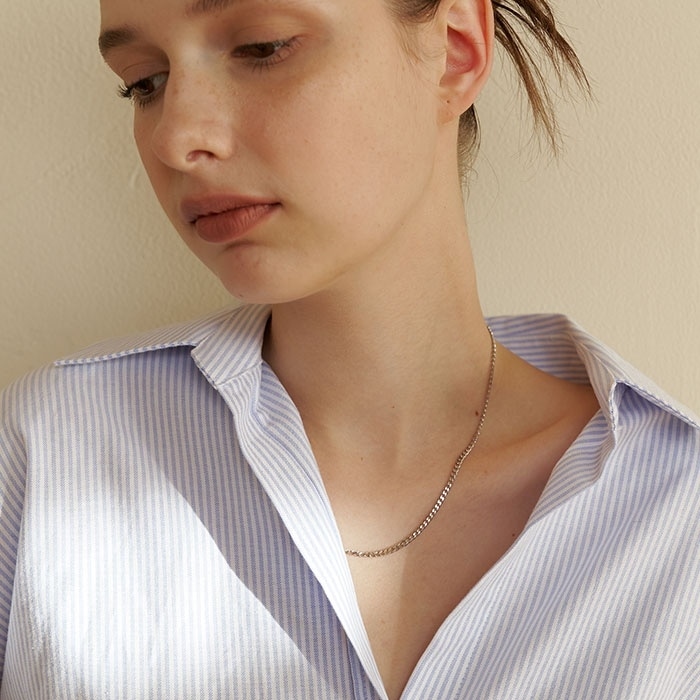 チャジュヨン幼児着用FW MIMI Curb Chain Necklace/韓国の人気ブランド 韓国正規品 韓国の人気商品 韓国ファッション 韓国ジュエリー デイリーアクセサリー SNSで人気 韓国