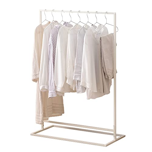 アイリスオーヤマ ハンガーラック スタイル物干し角型 ホワイト シングル幅80cm まるでセレクトシ