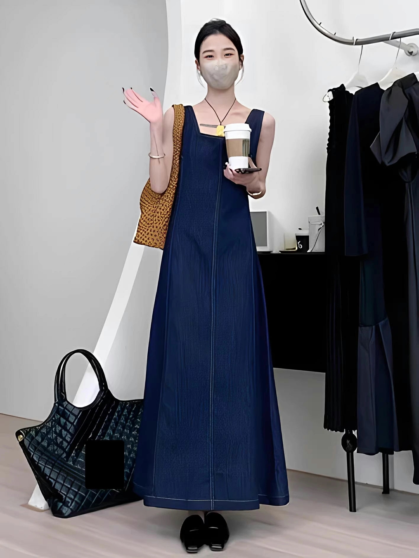 ワンピース レディース デニムスカート 大きいサイズ 春夏 ワンピ ロングワンピース ロング シンプル 無地 フォーマルドレス 結婚式 親族 体型カバー フォーマルワンピース Aライン 着痩せ きれい