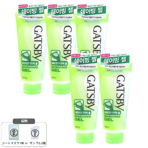 【シェービングジェル】モイストタイプ 205g × 5本セット メンズシェービング 敏感肌対応 肌荒れ防止 保湿ジェル ひげ剃り用 Qoo10人気
