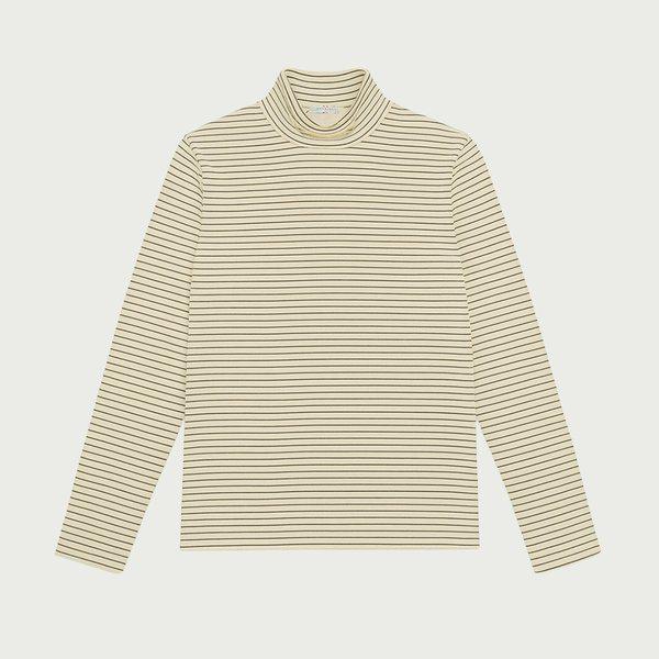 女性ストライプハイネックTシャツ10540-131-823-45-025_us