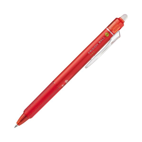 (まとめ) パイロット ゲルインキボールペンフリクションボールノック 0.5mm レッド LFBK-23EF-R 1セット（10本） (×10セット)