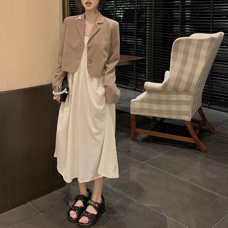 再販未定セットアップ ジャケット ワンピース レディース バックシャン リボン セクシー 大人可愛い おしゃれ コーデ ロングワンピ ショート丈 トップス こなれ感 ベージュ ホワイト 白 無地 きれ