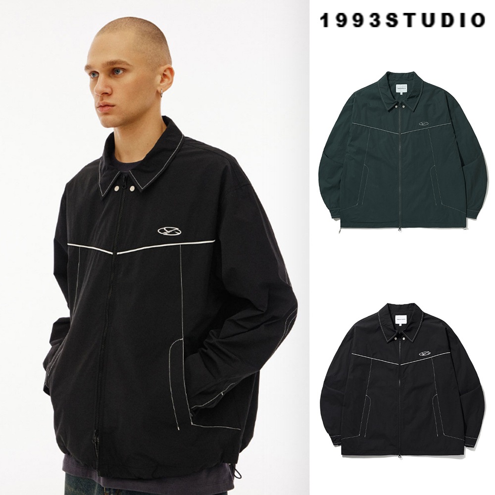 [1993studio] Small Logo Piping Coach Jacket